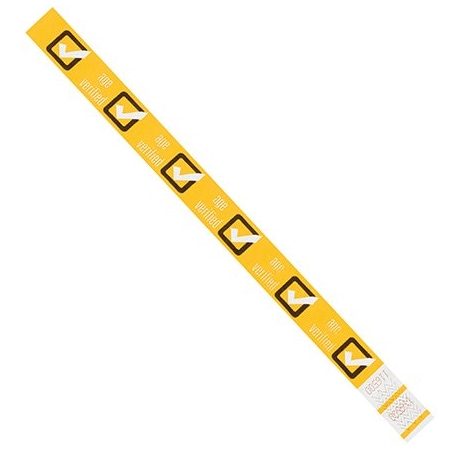 Bsc Preferred 3/4 x 10'' Yellow ''Age Verified'' Tyvek Wristbands, 500PK BUY00022012